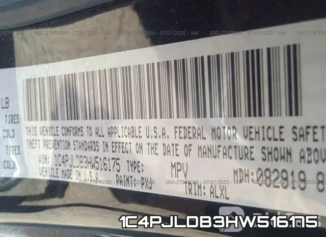 1C4PJLDB3HW516175 фото 10