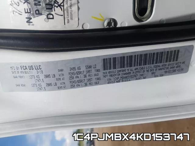 1C4PJMBX4KD153747 фото 2