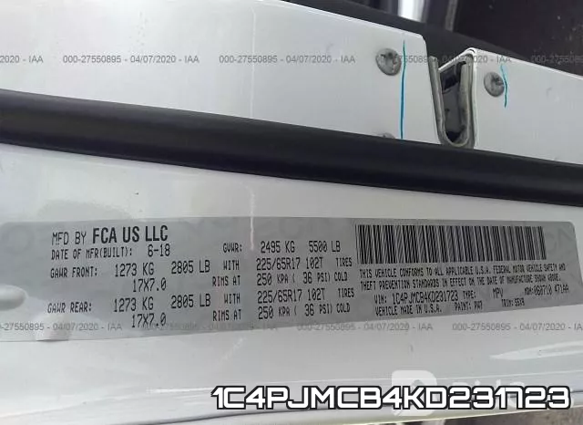1C4PJMCB4KD231723 фото 10