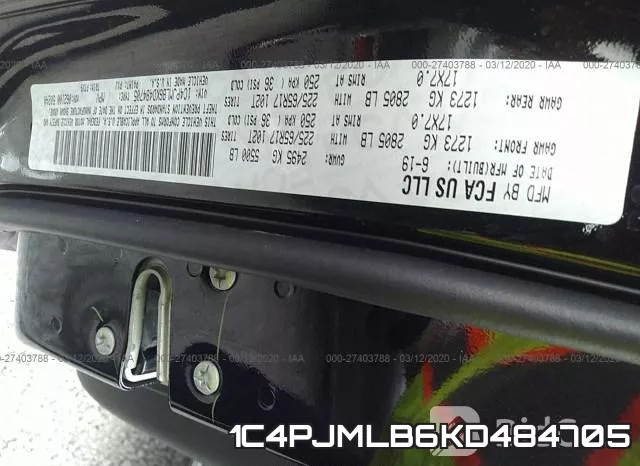 1C4PJMLB6KD484705 фото 10