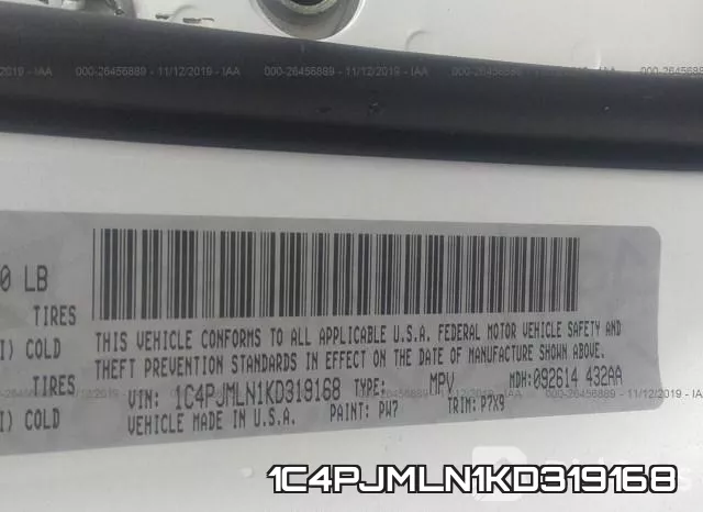 1C4PJMLN1KD319168 фото 10