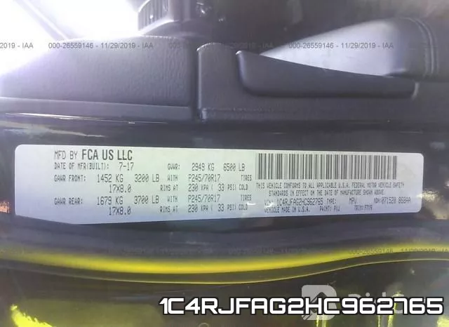 1C4RJFAG2HC962765 фото 10
