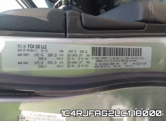 1C4RJFAG2LC178000 фото 10