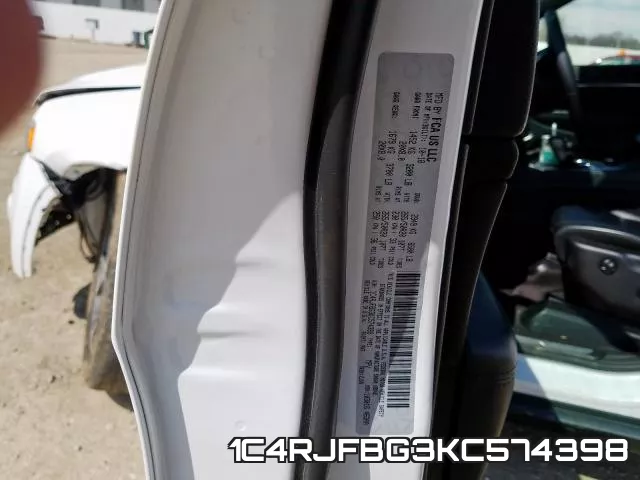 1C4RJFBG3KC574398 фото 2