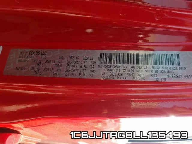 1C6JJTAG8LL135493 фото 2