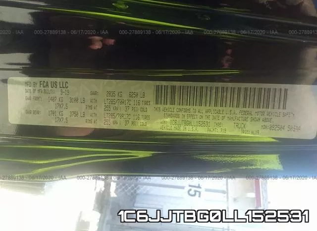 1C6JJTBG0LL152531 фото 10