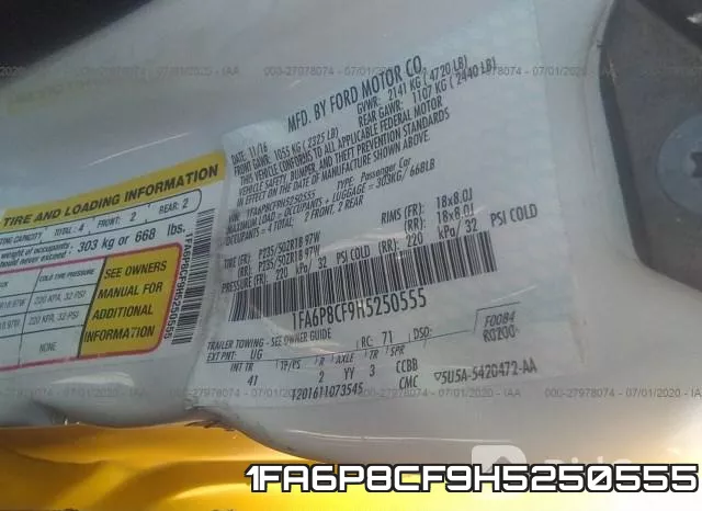 1FA6P8CF9H5250555 фото 10