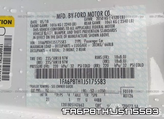 1FA6P8TH1J5175583 фото 10