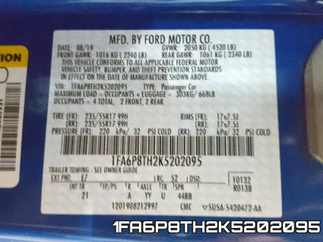 1FA6P8TH2K5202095 фото 2