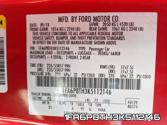 1FA6P8TH3K5112146 фото 2