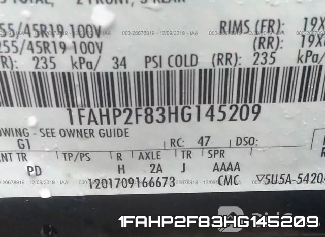 1FAHP2F83HG145209 фото 10