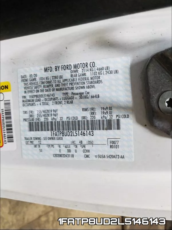 1FATP8UD2L5146143 фото 2