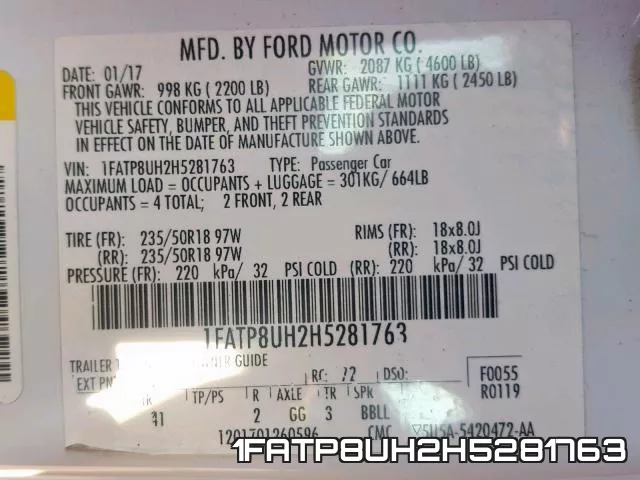 1FATP8UH2H5281763 фото 2