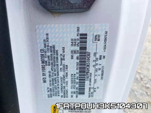 1FATP8UH3K5104307 фото 2