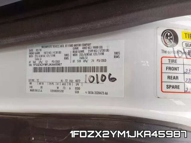 1FDZX2YM1JKA45987 фото 2