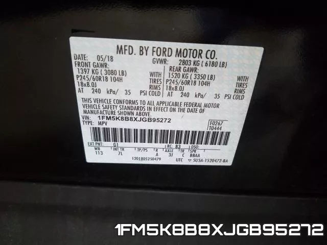 1FM5K8B8XJGB95272 фото 2