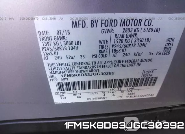 1FM5K8D83JGC30392 фото 10
