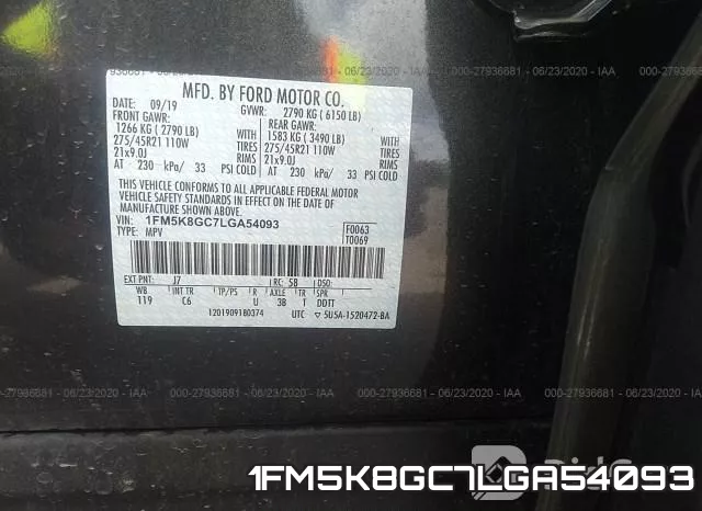 1FM5K8GC7LGA54093 фото 10