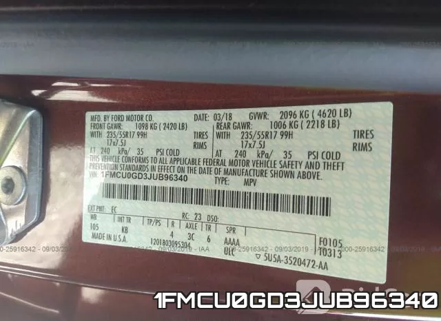 1FMCU0GD3JUB96340 фото 10