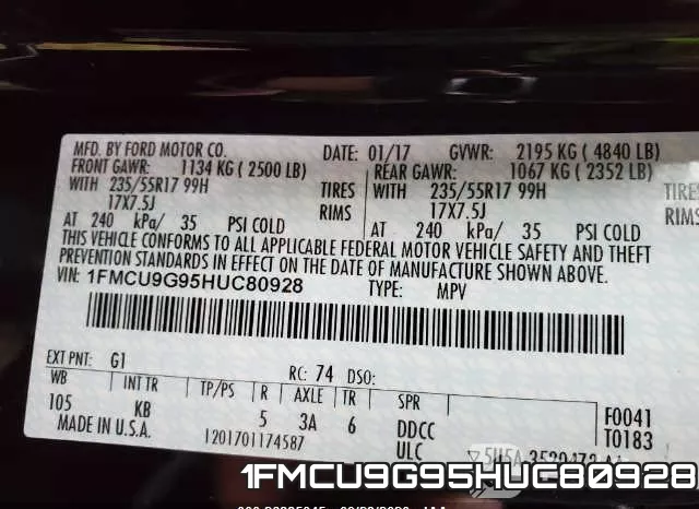 1FMCU9G95HUC80928 фото 10