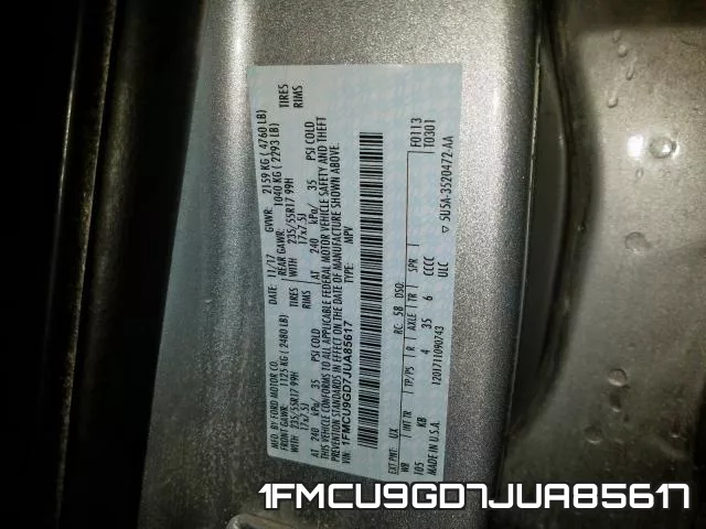 1FMCU9GD7JUA85617 фото 2