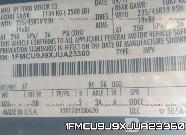 1FMCU9J9XJUA23360 фото 10