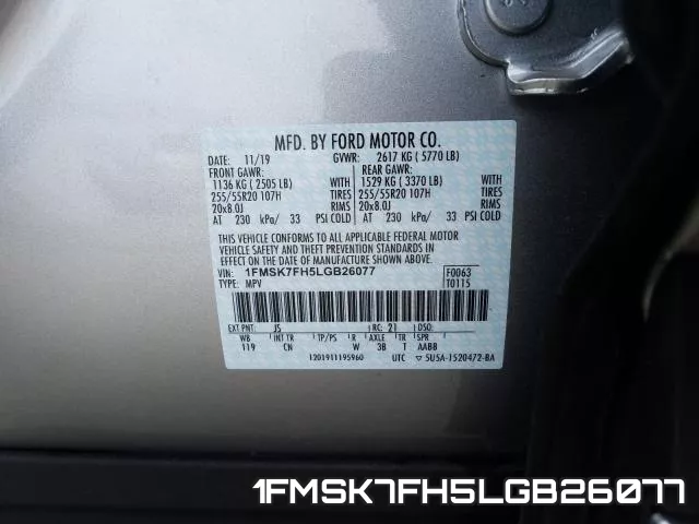 1FMSK7FH5LGB26077 фото 2