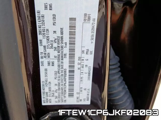 1FTEW1CP6JKF02083 фото 2