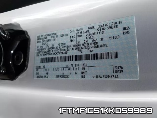 1FTMF1C51KKD59989 фото 2