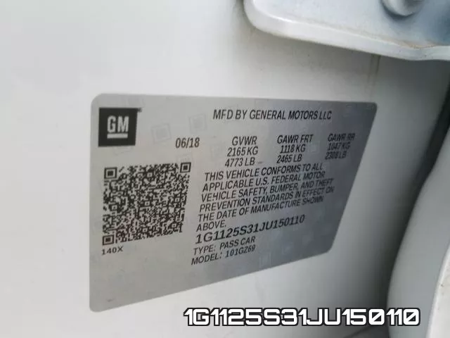 1G1125S31JU150110 фото 2