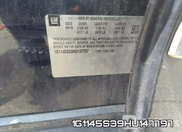 1G1145S39HU147797 фото 10