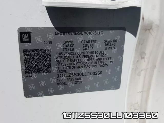 1G11Z5S30LU103360 фото 2