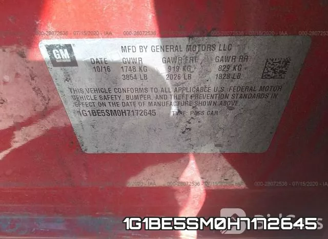 1G1BE5SM0H7172645 фото 10
