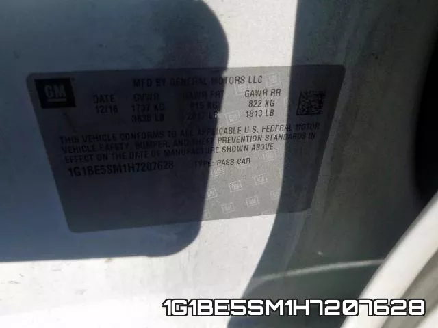 1G1BE5SM1H7207628 фото 2