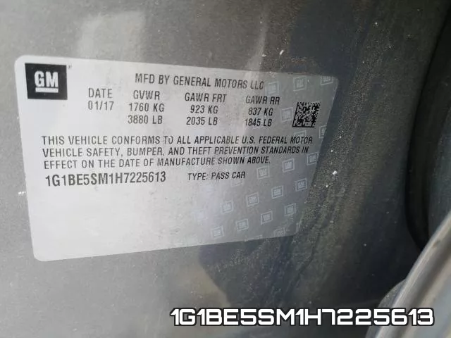 1G1BE5SM1H7225613 фото 2