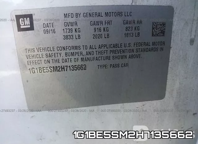 1G1BE5SM2H7135662 фото 10