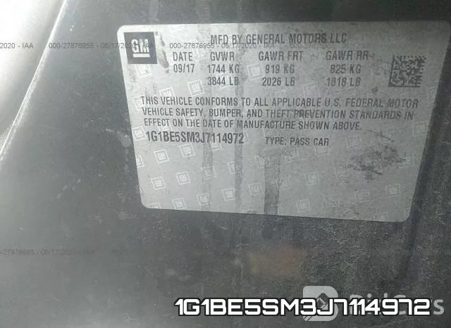 1G1BE5SM3J7114972 фото 10