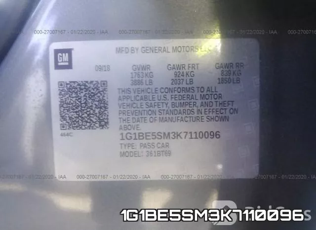 1G1BE5SM3K7110096 фото 9