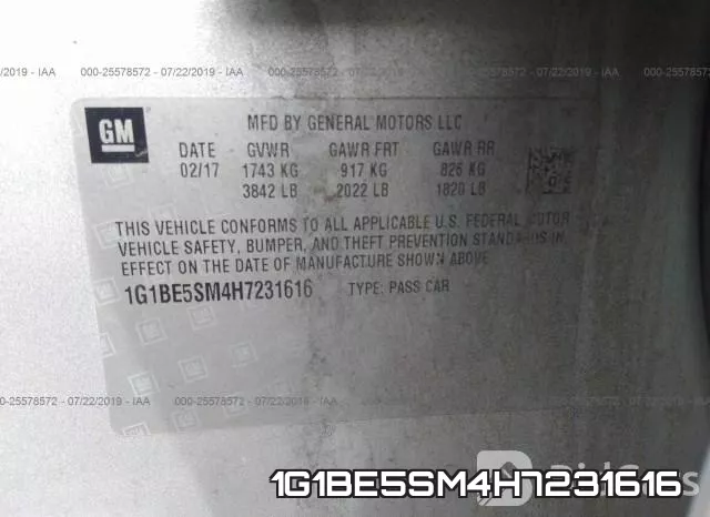 1G1BE5SM4H7231616 фото 10