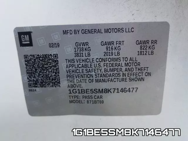 1G1BE5SM8K7146477 фото 2