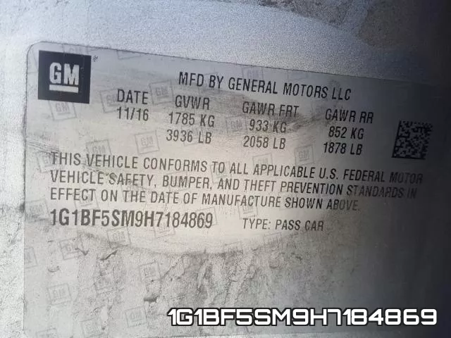 1G1BF5SM9H7184869 фото 2