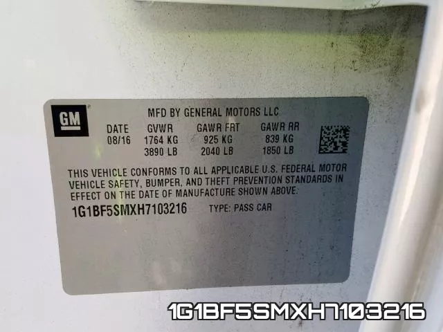 1G1BF5SMXH7103216 фото 2