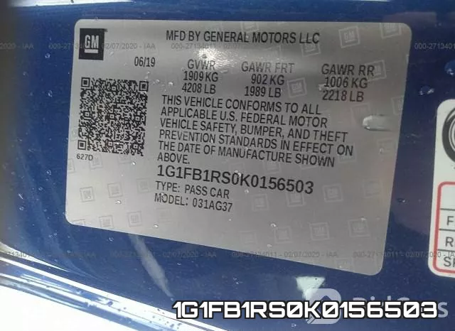 1G1FB1RS0K0156503 фото 10