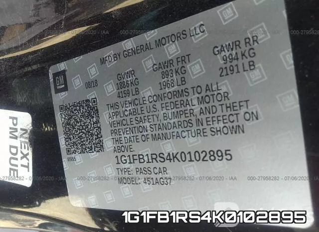 1G1FB1RS4K0102895 фото 10