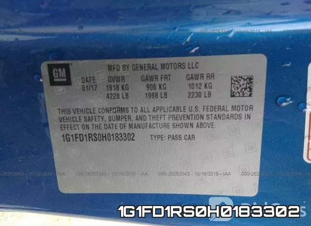 1G1FD1RS0H0183302 фото 10