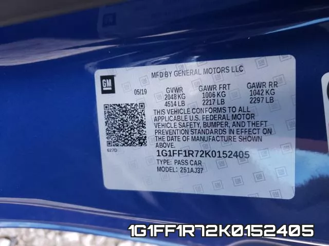 1G1FF1R72K0152405 фото 2