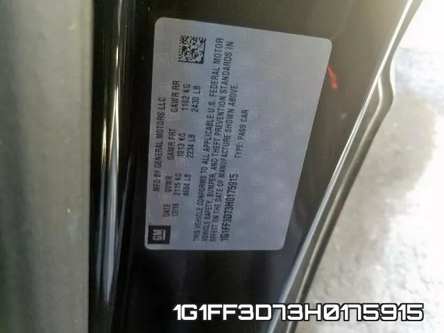 1G1FF3D73H0175915 фото 2