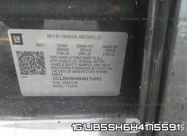 1G1JB5SH6H4175591 фото 9