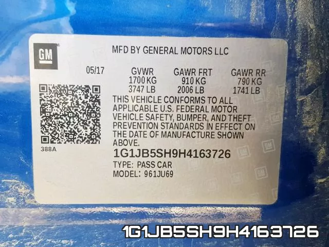 1G1JB5SH9H4163726 фото 2
