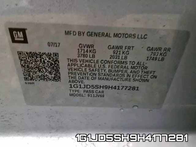 1G1JD5SH9H4177281 фото 2